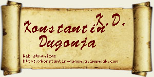 Konstantin Dugonja vizit kartica